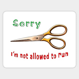 Don't Run With Scissors Magnet